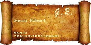 Gecse Róbert névjegykártya